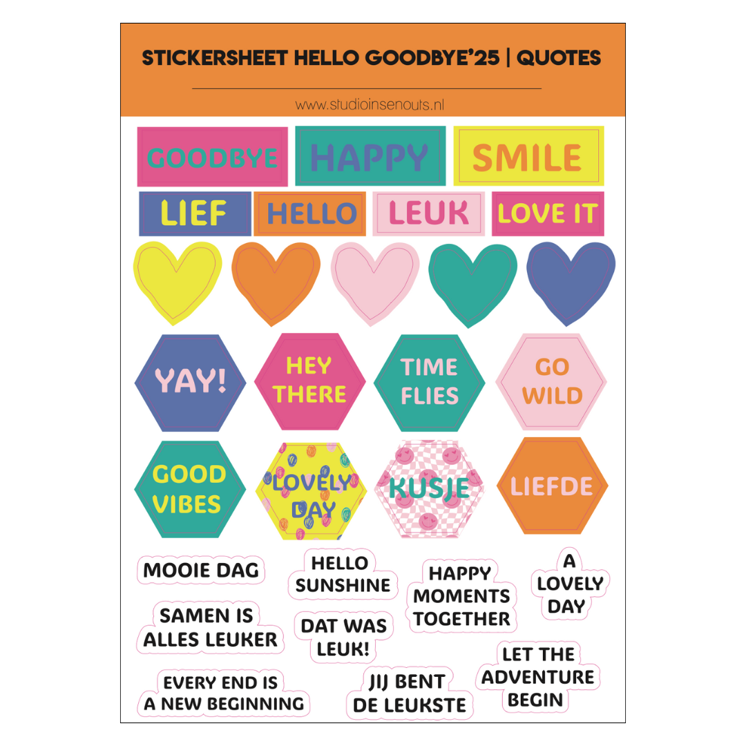 Hello Hello Hello Rupual Sticker Quote stickers | Stickervel met teksten | Journaling & scrapbook stick ...