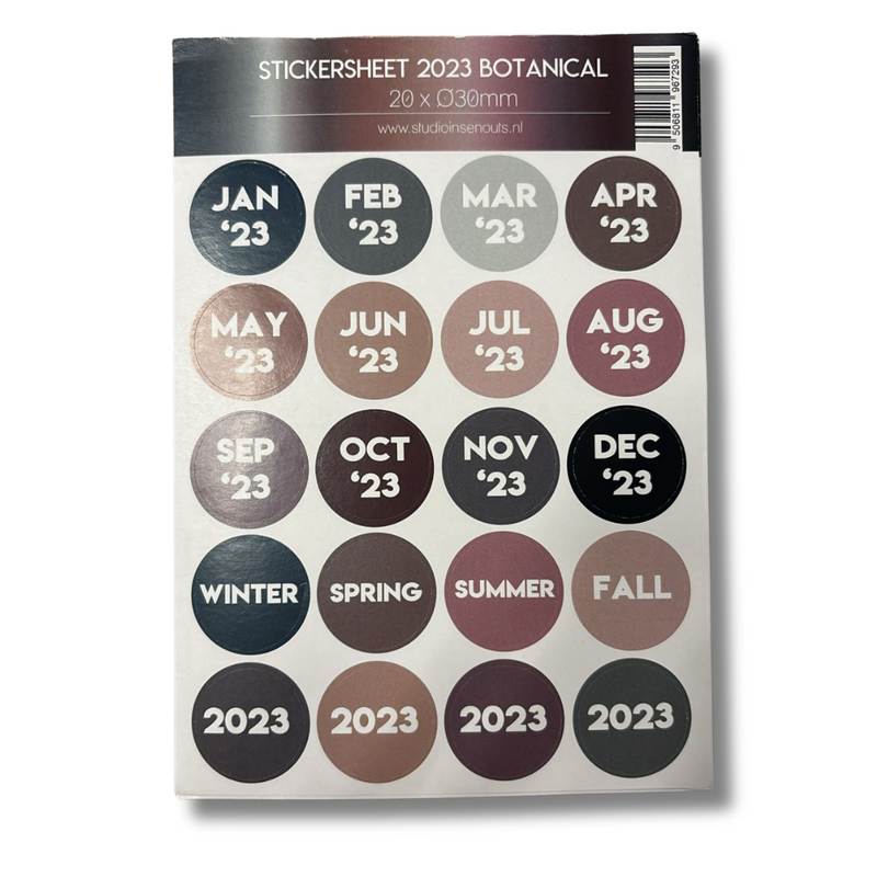 Stickervel Maanden 2023 | Botanical