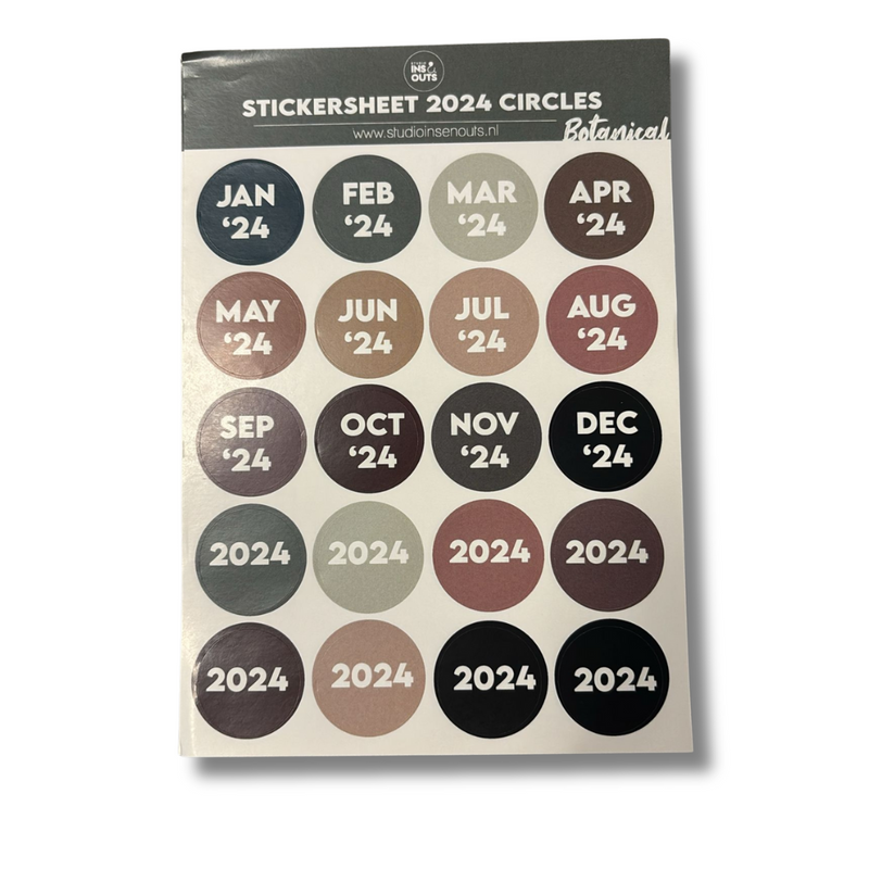 Stickervel Maanden 2024 | Botanical
