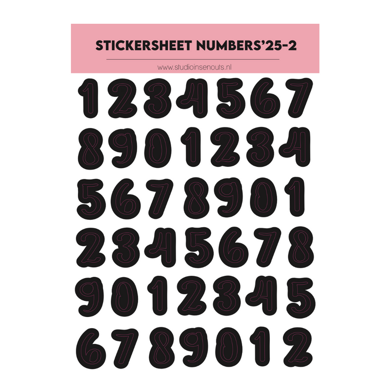 Stickervel Numbers-2 | Cijfers '25