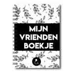 Vriendenboekje | Invulboekje Vrienden | Zwart