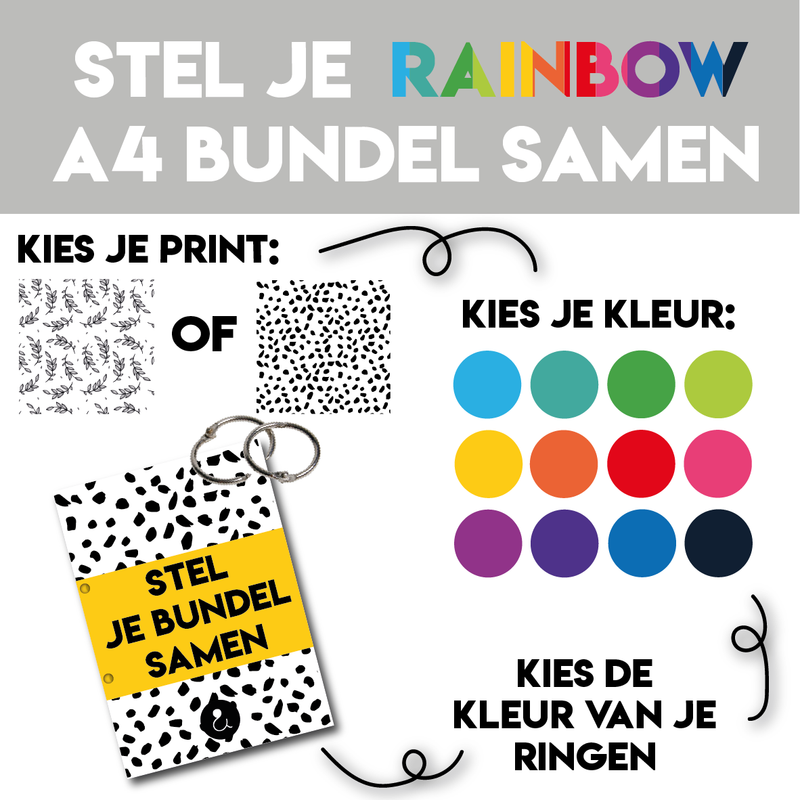 Stel je eigen A4 bewaarbundel samen | Rainbow Stijl