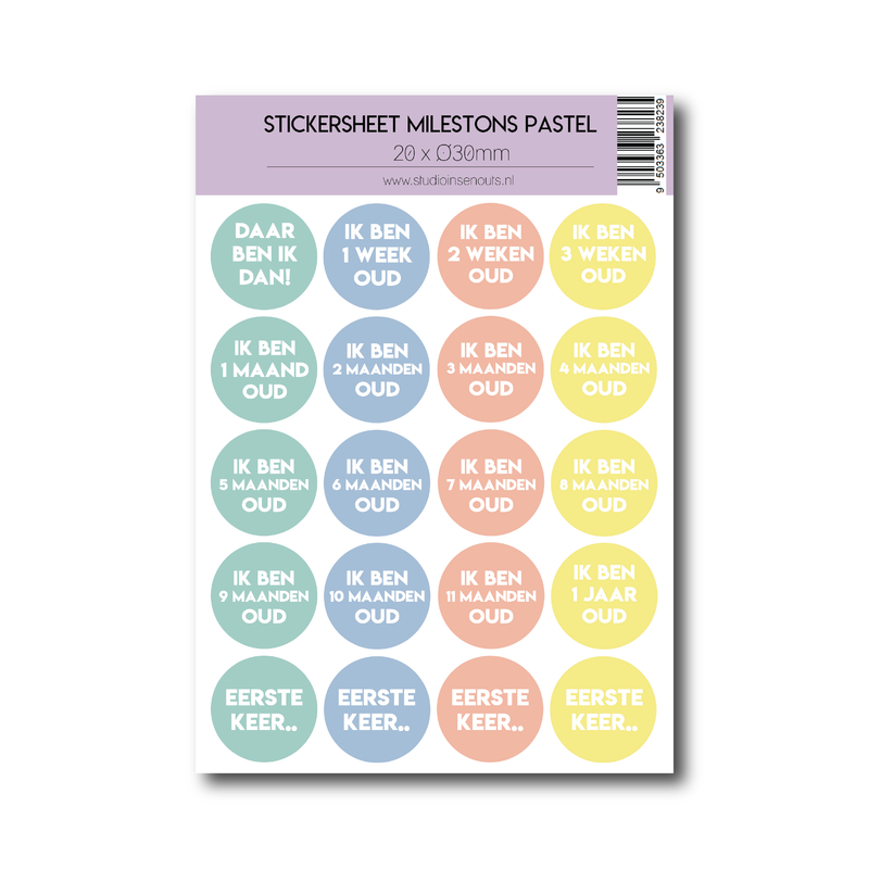 Stickervel Milestones | Pastel