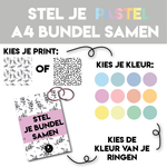 Stel je eigen A4 bewaarbundel samen | Pastel Stijl